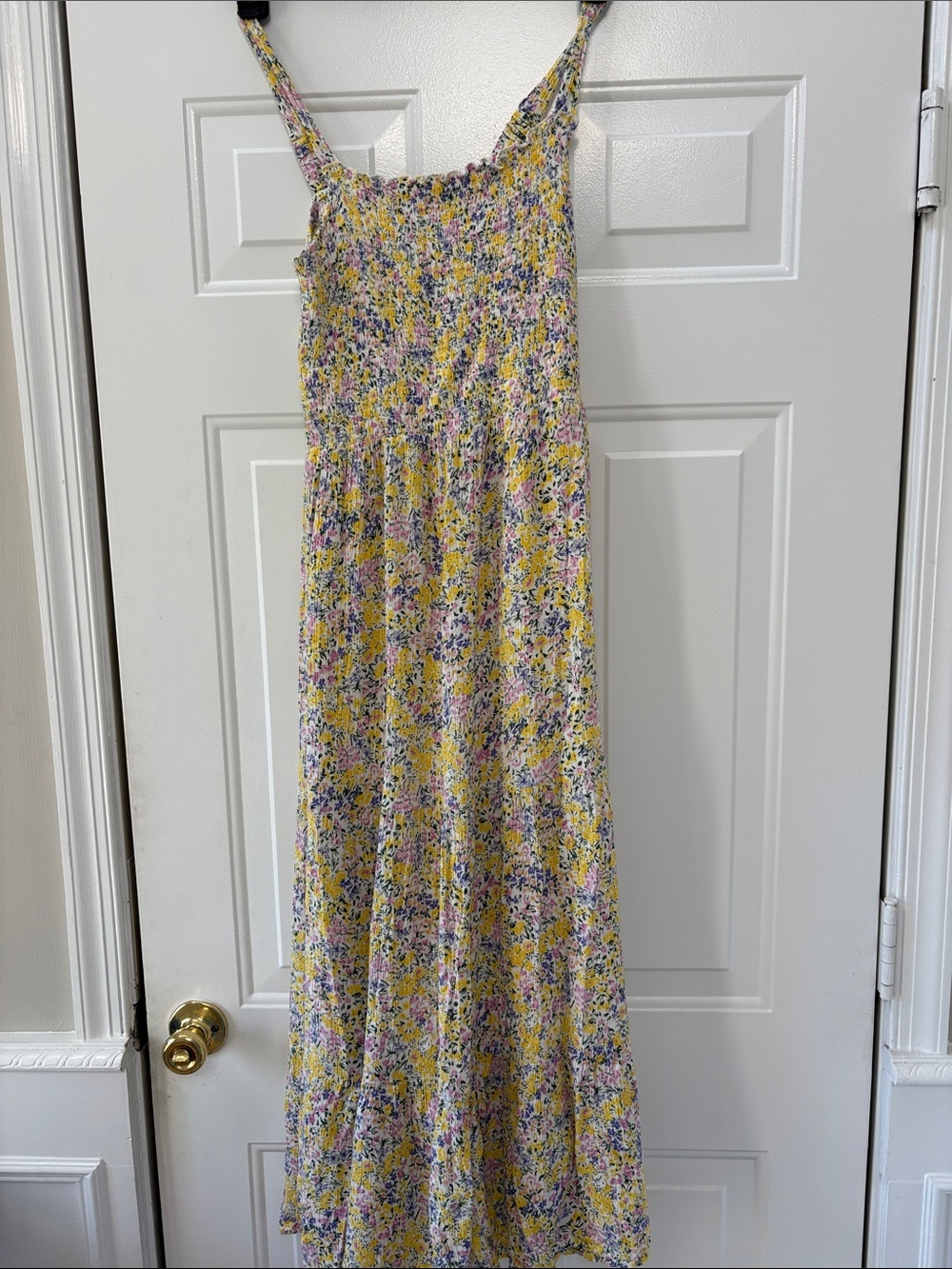 Floral Smocked dress in Yellow